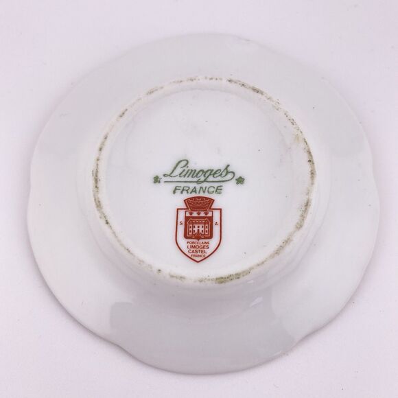 Vtg Collectible Limoges Romantic Scene Mini Plate, Made In France 3.25” - Picture 3 of 3